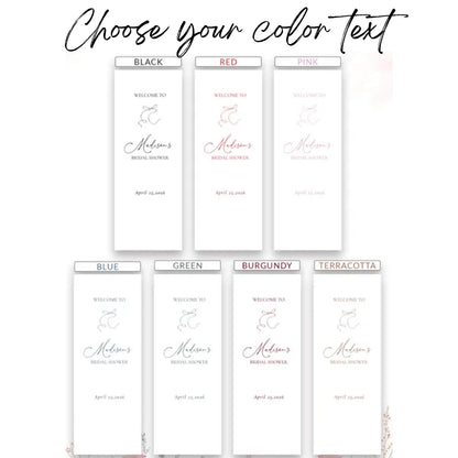 Welcome To Bridal Shower Custom Fabric Banner With Name & Date, Personalized Bridal Shower Welcome Sign Banner WD0206