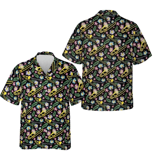 Tropical Trombone Hawaiian Shirt Men Women, Trombone Hawaiian Shirts HE0327