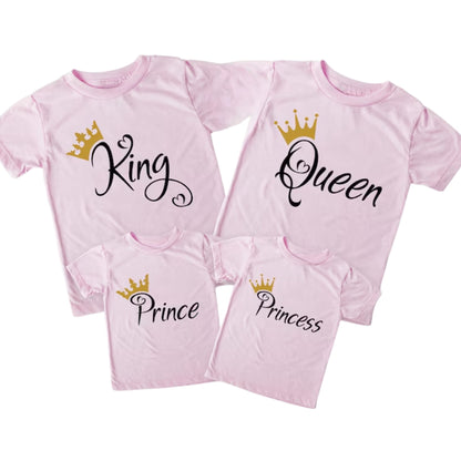 Matching Family King Queen Prince Princess T Shirt, Family Royal Matching Shirts ET0762