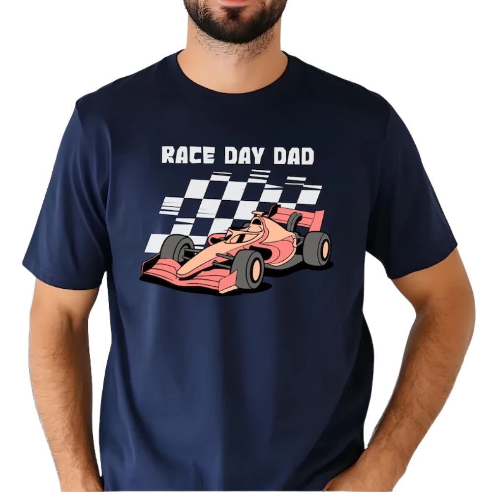 Race Day Dad Little Racer Matching Dad Son T Shirts, Racing Car Matching Dad Shirts ET0930