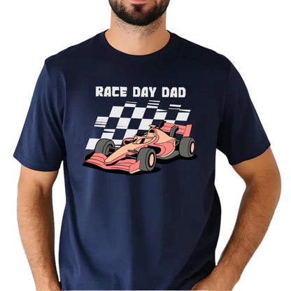 Race Day Dad Little Racer Matching Dad Son T Shirts, Racing Car Matching Dad Shirts ET0930