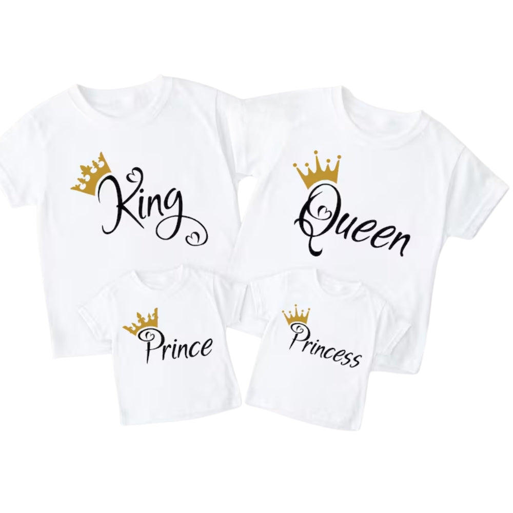 Matching Family King Queen Prince Princess T Shirt, Family Royal Matching Shirts ET0762