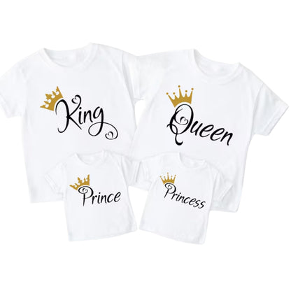 Matching Family King Queen Prince Princess T Shirt, Family Royal Matching Shirts ET0762