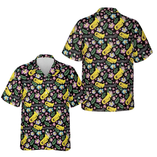 Tuba Floral Aloha Hawaiian Shirt Men Women, Tuba Hawaiian Shirts For Tubist HE0328