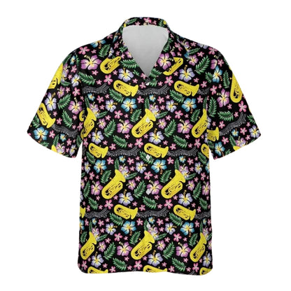 Tuba Floral Aloha Hawaiian Shirt Men Women, Tuba Hawaiian Shirts For Tubist HE0328