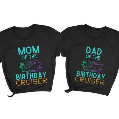 Personalized Cruising Into My 21st Birthday Family T Shirts, Custom Matching Birthday Shirts For Family ET0617