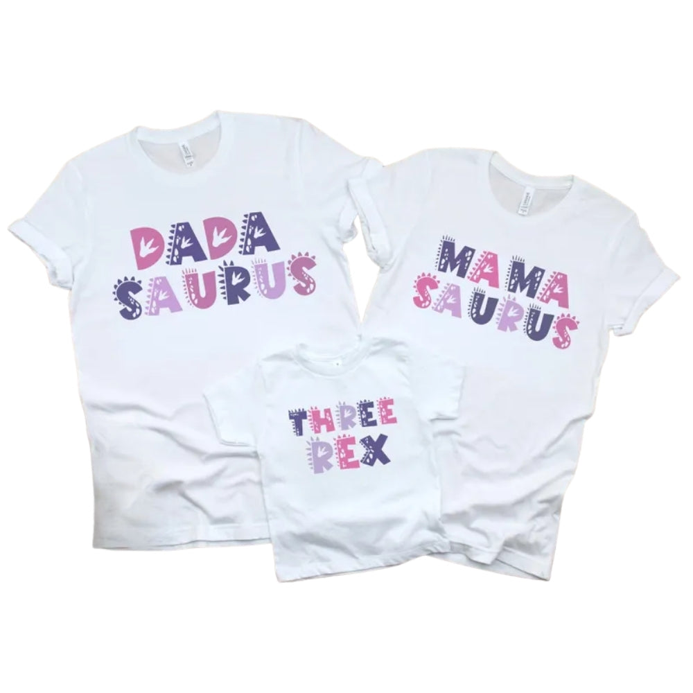 Daddysaurus Mommysaurus Matching Dinosaur Family T Shirts, Matching Dinosaur Shirts For Family ET0213