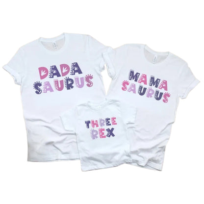 Daddysaurus Mommysaurus Matching Dinosaur Family T Shirts, Matching Dinosaur Shirts For Family ET0213