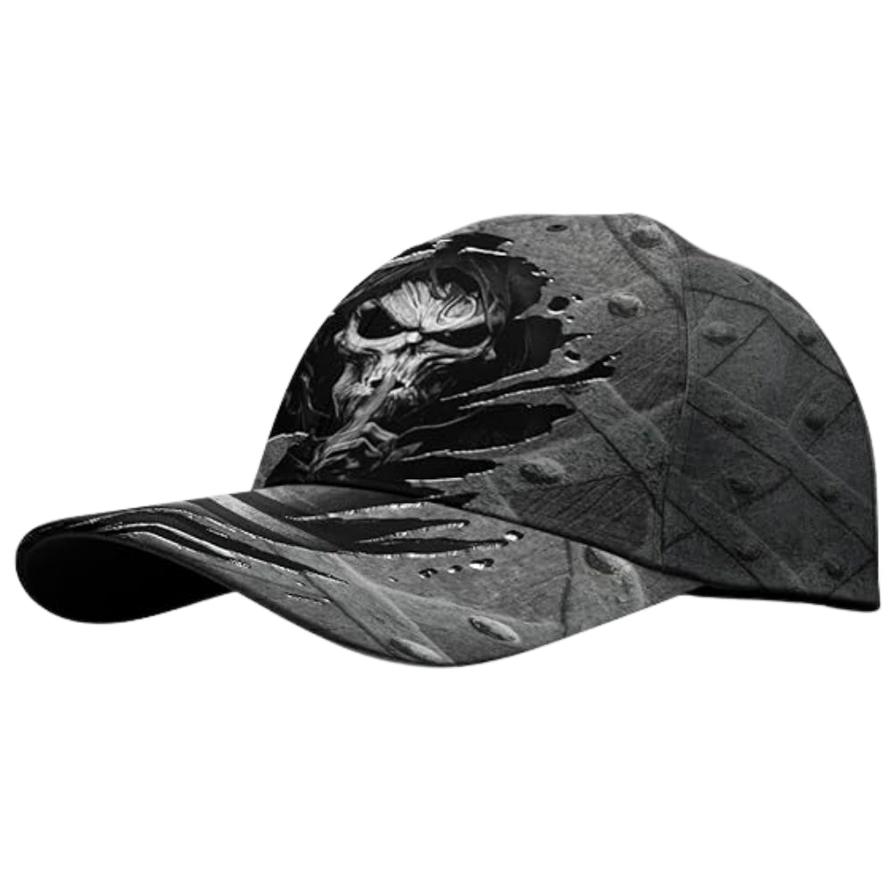 Skull 3D Baseball Cap, Skull American Flag 3D Print Caps Hats CP0169