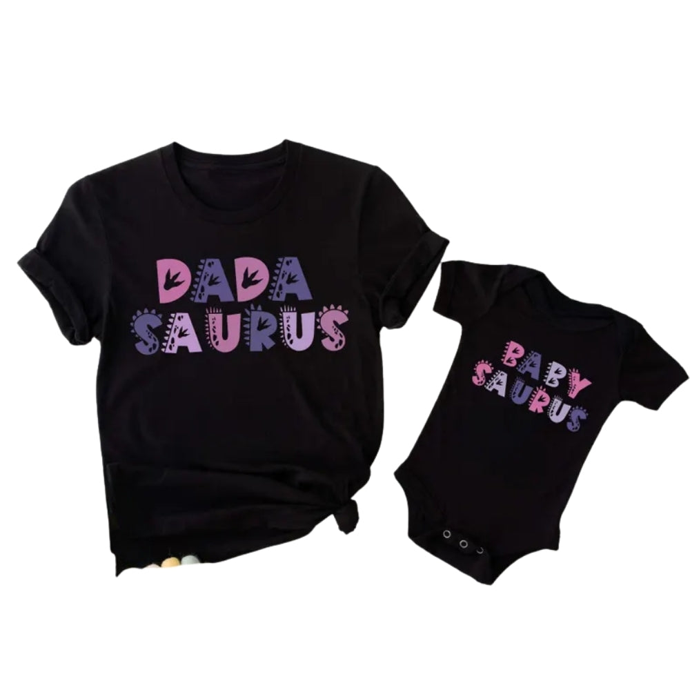 Daddysaurus Mommysaurus Matching Dinosaur Family T Shirts, Matching Dinosaur Shirts For Family ET0213