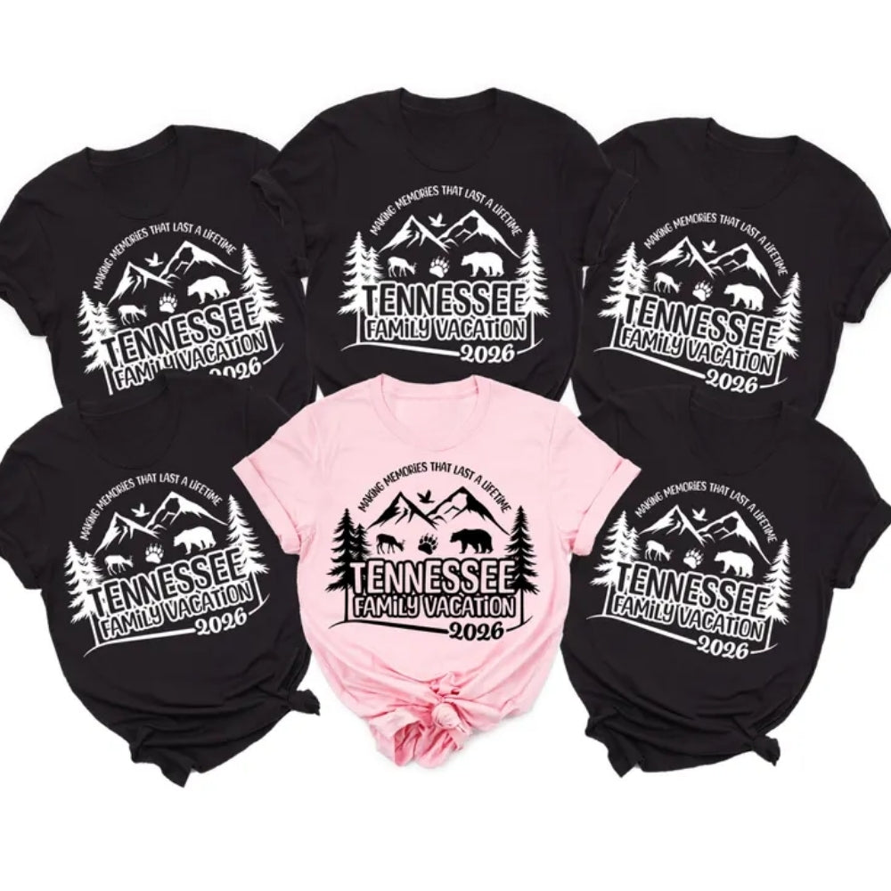 Tennessee Family Vacation Matching T Shirts For Family, Tennessee Trip Matching Family Shirts ET0343