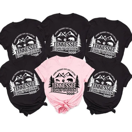 Tennessee Family Vacation Matching T Shirts For Family, Tennessee Trip Matching Family Shirts ET0343