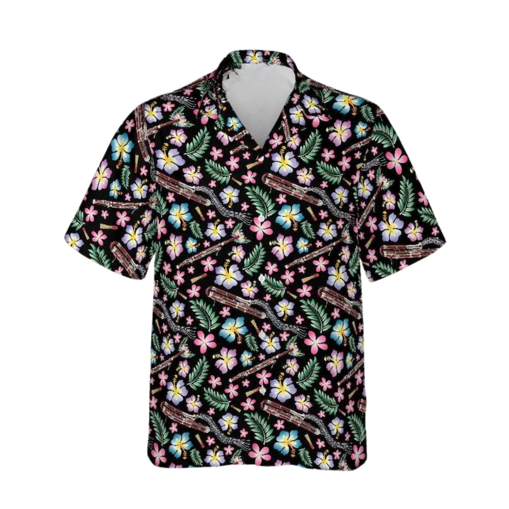 Bassoons Floral Hawaiian Shirt Men Women, Bassoons Lover Hawaiian Shirts HE0329