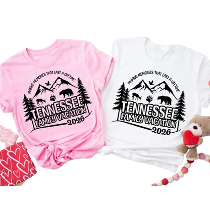 Tennessee Family Vacation Matching T Shirts For Family, Tennessee Trip Matching Family Shirts ET0343