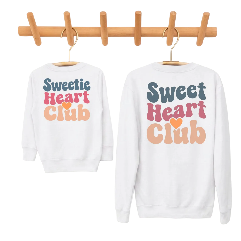 Sweetheart Club Mom And Daughter Sweatshirt Matching, Mommy And Me Matching Sweatshirt ET1382