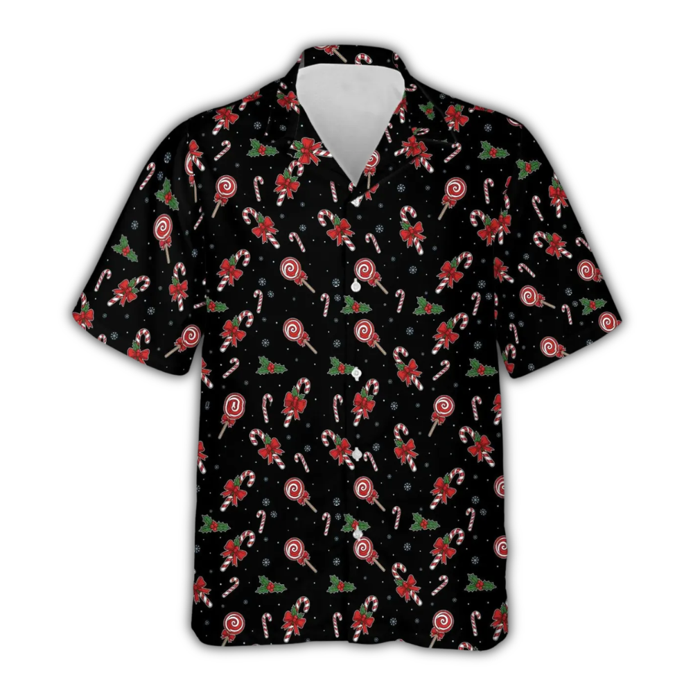 Candy Cane Christmas Hawaiian Shirt, Xmas Candy Hawaiian Shirt HE0923