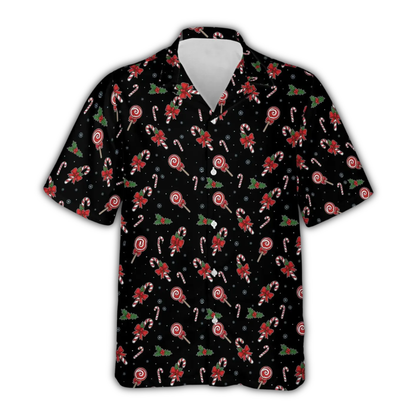 Candy Cane Christmas Hawaiian Shirt, Xmas Candy Hawaiian Shirt HE0923