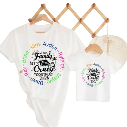 This Family Has No Cruise Control Custom Name Matching Cruise Family T Shirts, Custom Funny Cruise Matching Shirts Family ET0658