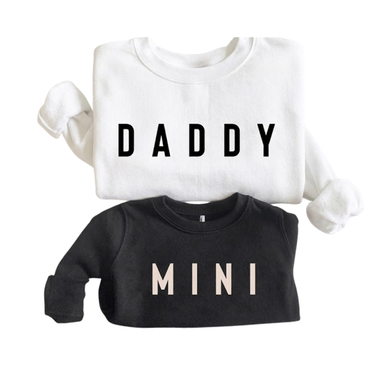 Matching Daddy And Mini Sweatshirt, Father Son Daughter Family Sweatshirts ET1428