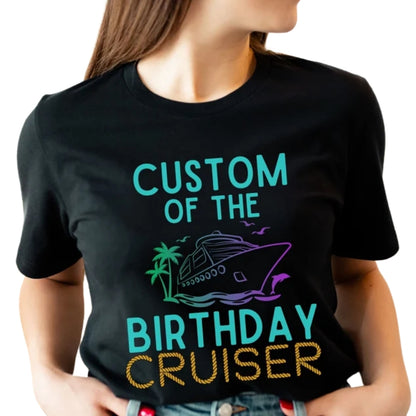 Personalized Cruising Into My 21st Birthday Family T Shirts, Custom Matching Birthday Shirts For Family ET0617