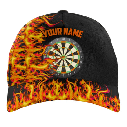 Custom Pink Flame Dart 3D Printed Baseball Cap, Custom Flame Darts Cap Hat CP0431