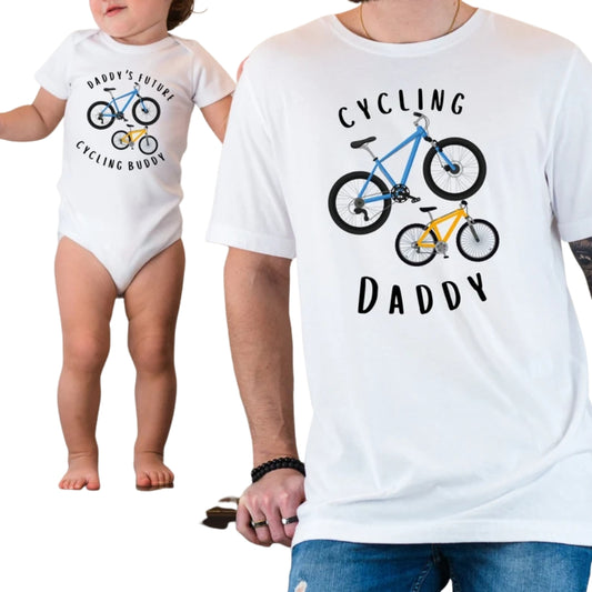 Cycling Daddy Daddy's Future Cycling Buddy Matching Dad Son T Shirts For Father Day, Daddy And Me Cycling Matching Shirts ET0933