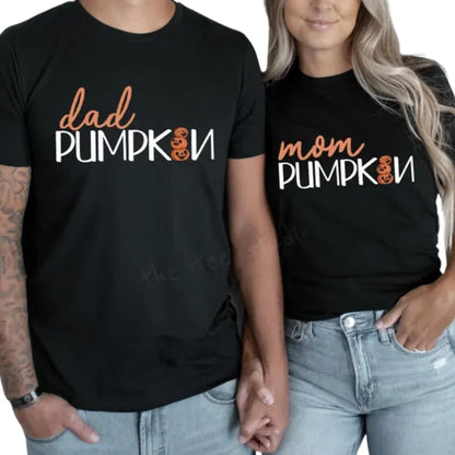 Daddy Pumpkin Mama Pumpkin Custom Family Halloween Matching Shirts, Personalized Matching Family Halloween Shirts  ET0618