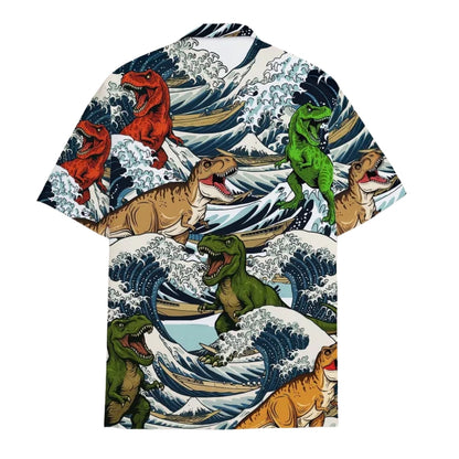T-Rex Dinosaur Hawaiian Shirt For Men, Dinosaur Lover Hawaiian Shirts HE0143