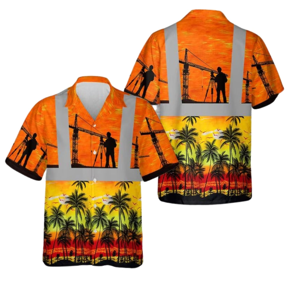 Land Surveyor Tropical Hawaiian Shirt Men, Land Surveyor Aloha Shirts HE0113