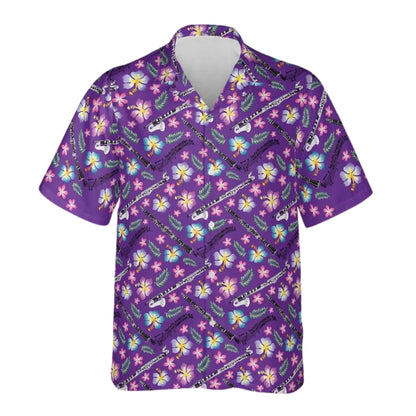 Clarinet Floral Hawaiian Shirt For Men Women, Tropical Clarinet Player Hawaiian Shirts HE0331