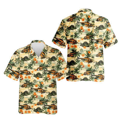 Helicopter Tropical Men's Hawaiian Shirt, Helicopter Hawaiian Shirts For Pilot HE0145