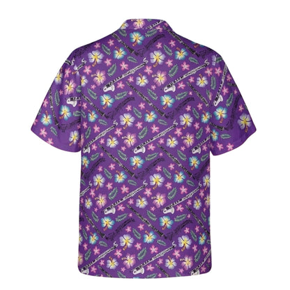 Clarinet Floral Hawaiian Shirt For Men Women, Tropical Clarinet Player Hawaiian Shirts HE0331
