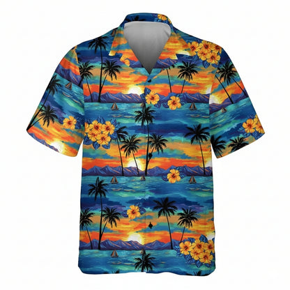 Tropical Sunset Hawaiian Shirt For Men Women, Tropical Hawaiian Shirts HE0114