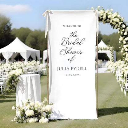 Let's Celebrate The Bride To Be Custom Bridal Shower Fabric Welcome Sign, Personalized Welcome Bridal Shower Banner WD0209
