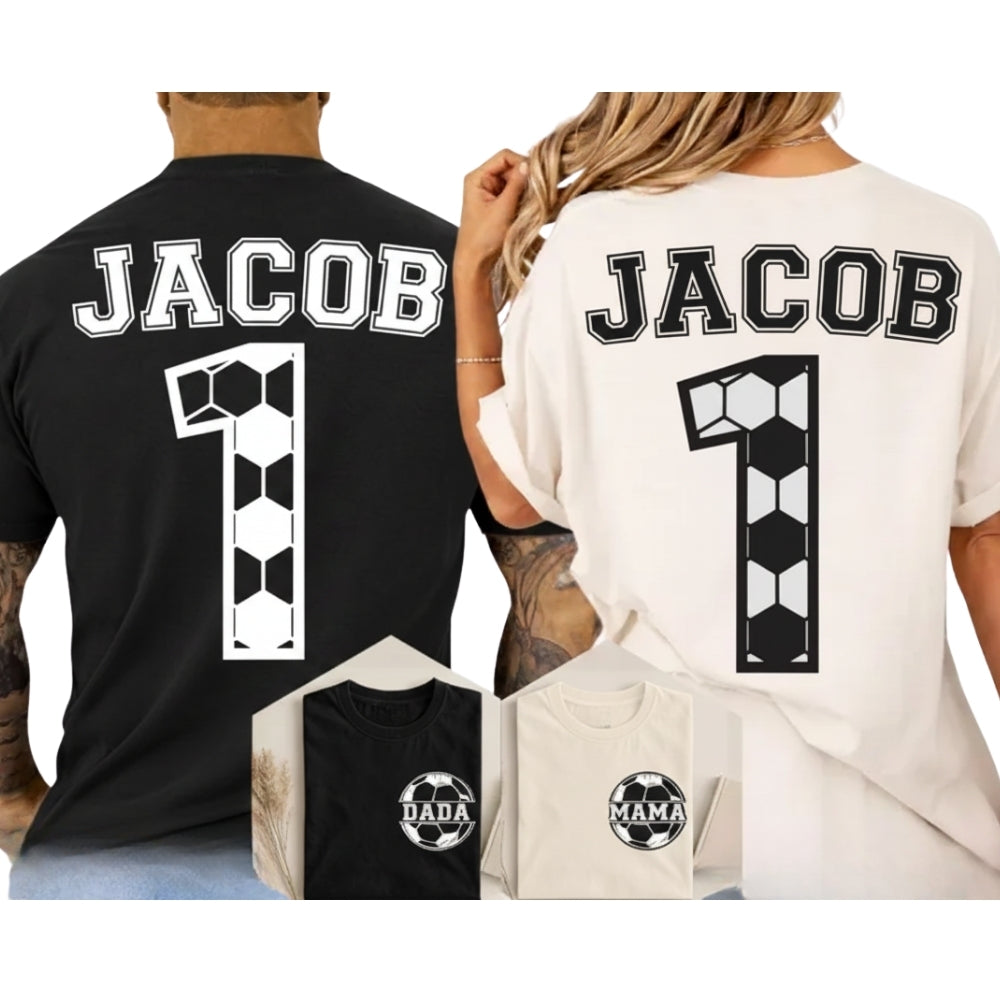 Personalized Soccer 1st Birthday Family Matching T Shirts, Custom First Birthday Soccer Family Shirts ET0346