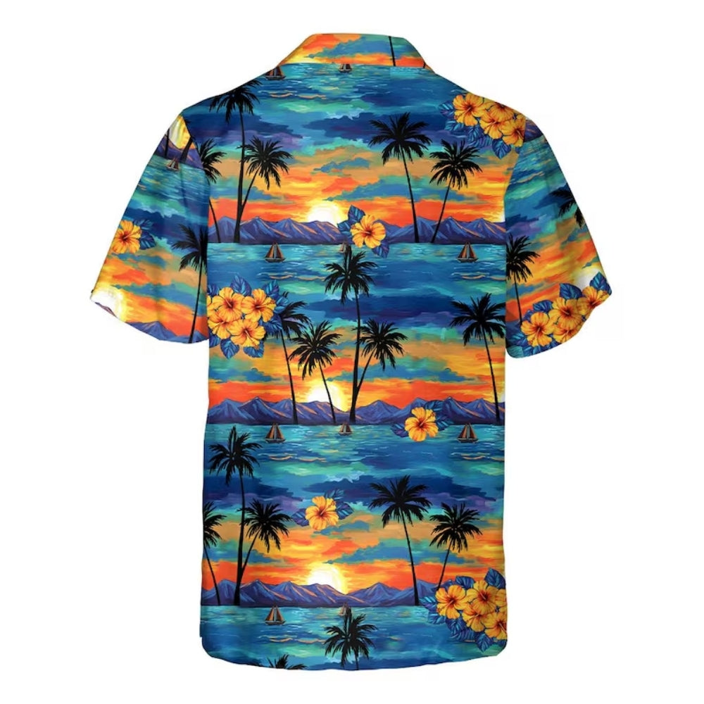 Tropical Sunset Hawaiian Shirt For Men Women, Tropical Hawaiian Shirts HE0114
