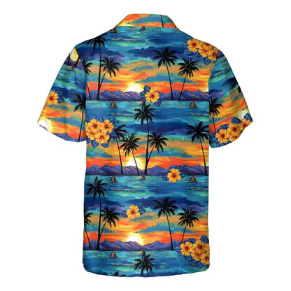 Tropical Sunset Hawaiian Shirt For Men Women, Tropical Hawaiian Shirts HE0114