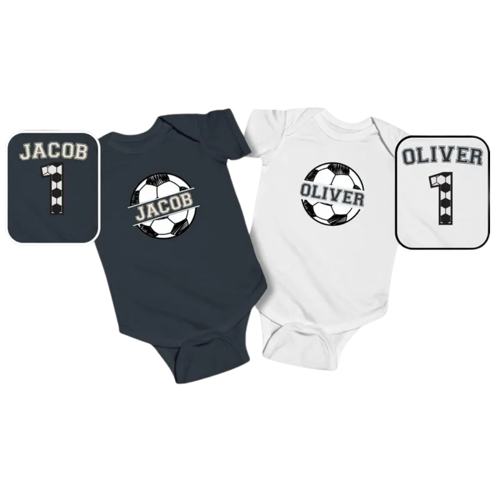 Personalized Soccer 1st Birthday Family Matching T Shirts, Custom First Birthday Soccer Family Shirts ET0346