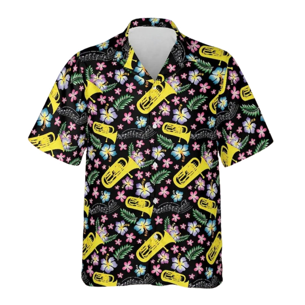 Tropical Euphonium Hawaiian Shirt Men And Women, Euphonium Hawaiian Shirts For Musician HE0332