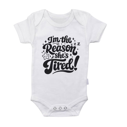 Tired As A Mother I'm A Reason She's Tired Matching Mom And Me T Shirts, Funny Family Shirts For Mother Son Daughter ET0619