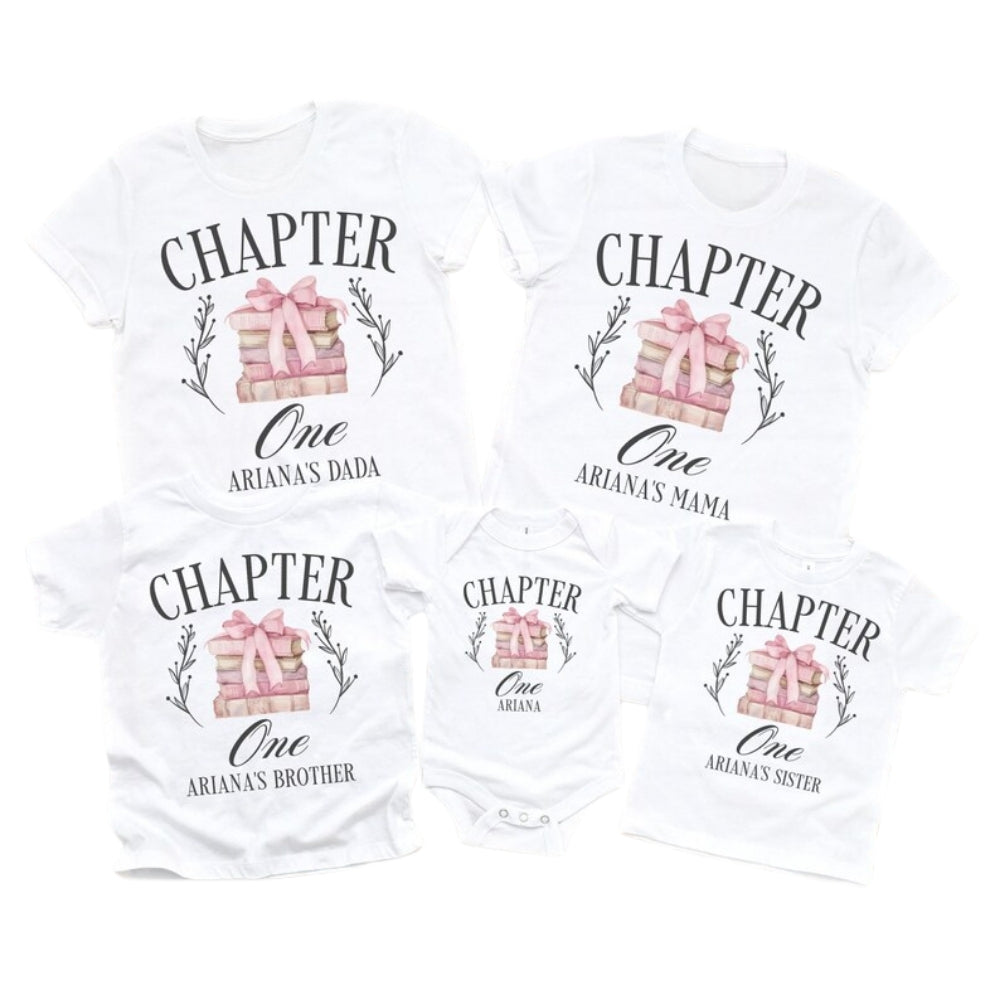 Chapter Two Custom 2nd Birthday Book Family Matching T Shirt, Custom Family Birthday Shirts ET0620