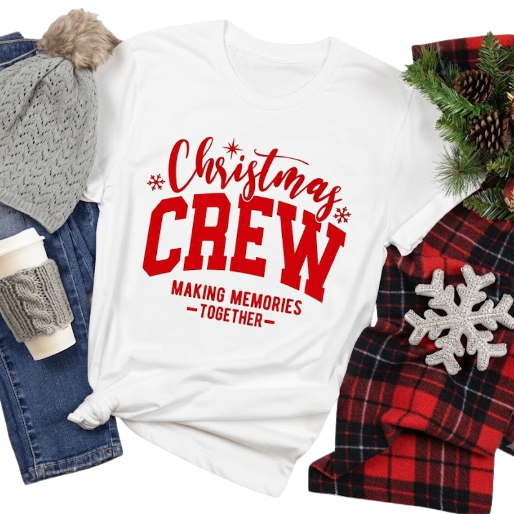 Matching Christmas Crew Making Memories Together Family T Shirt, Christmas Family Matching Shirts ET1181