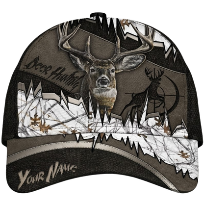 Custom Deer Hunting Camouflage Baseball Cap, Personalized Deer Hunter Cap Hat CP0616