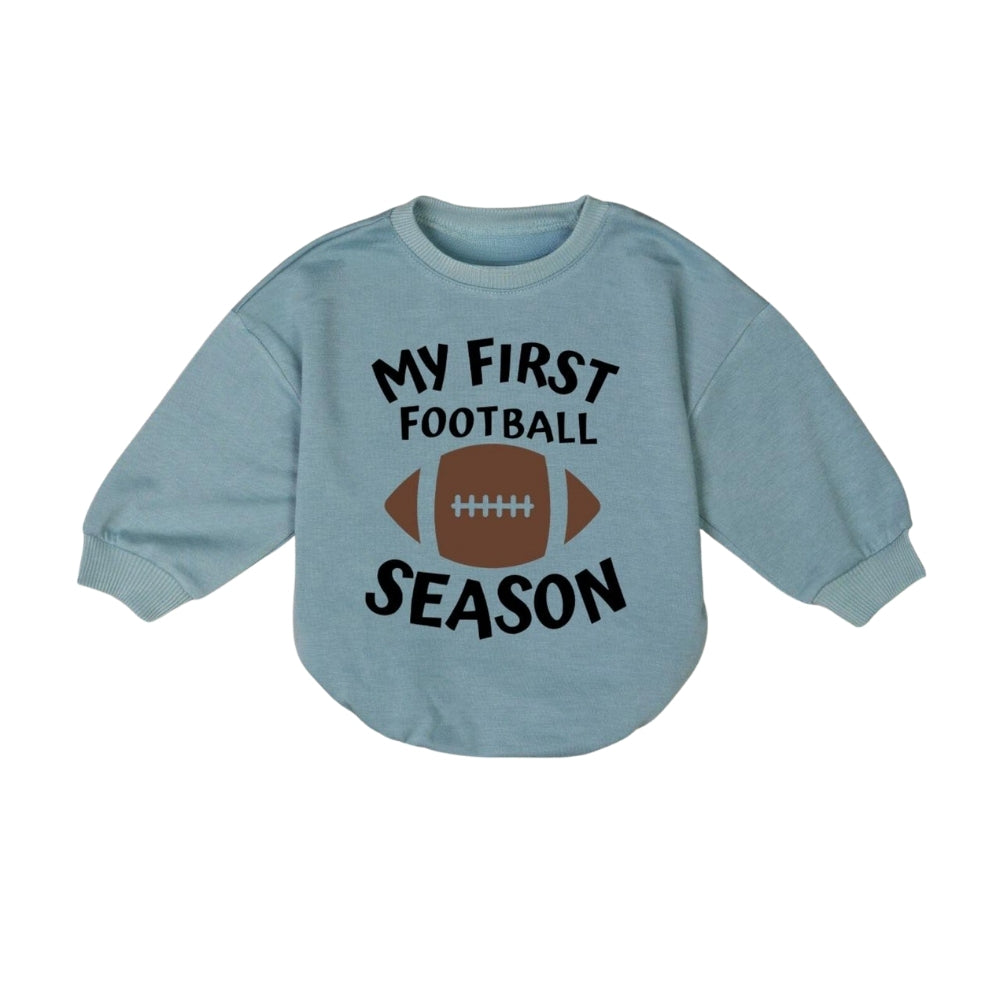 My First Football Season Baby Romper Sweatshirt, Football Baby Romper Sweatshirt BB0210