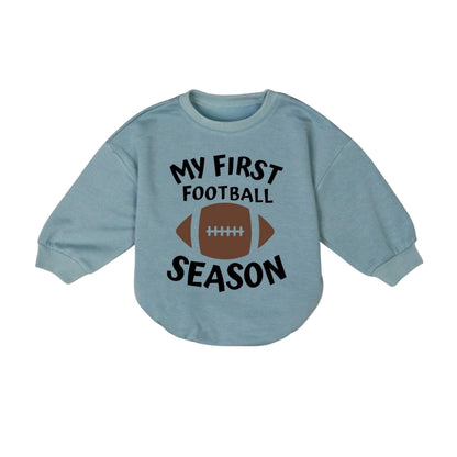 My First Football Season Baby Romper Sweatshirt, Football Baby Romper Sweatshirt BB0210