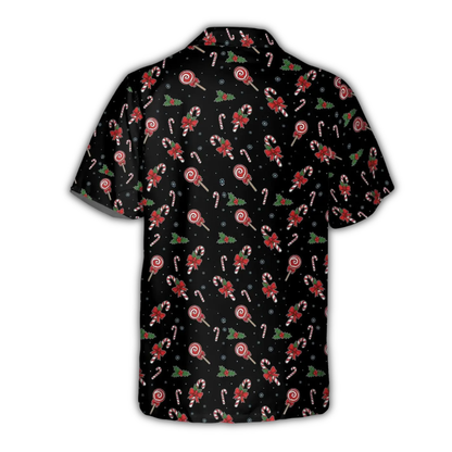 Candy Cane Christmas Hawaiian Shirt, Xmas Candy Hawaiian Shirt HE0923