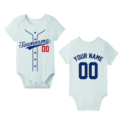 Personalized Baby Baseball 3D Bodysuit, Custom Name & Number Baseball Baby Bodysuit BB0318