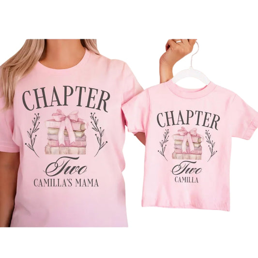 Chapter Two Custom 2nd Birthday Book Family Matching T Shirt, Custom Family Birthday Shirts ET0620