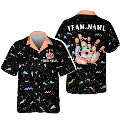 Custom Retro Bowling Hawaiian Shirt For Men Women, Custom Retro Bowling Team Shirts BE0178