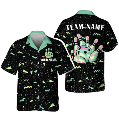 Custom Retro Bowling Hawaiian Shirt For Men Women, Custom Retro Bowling Team Shirts BE0178